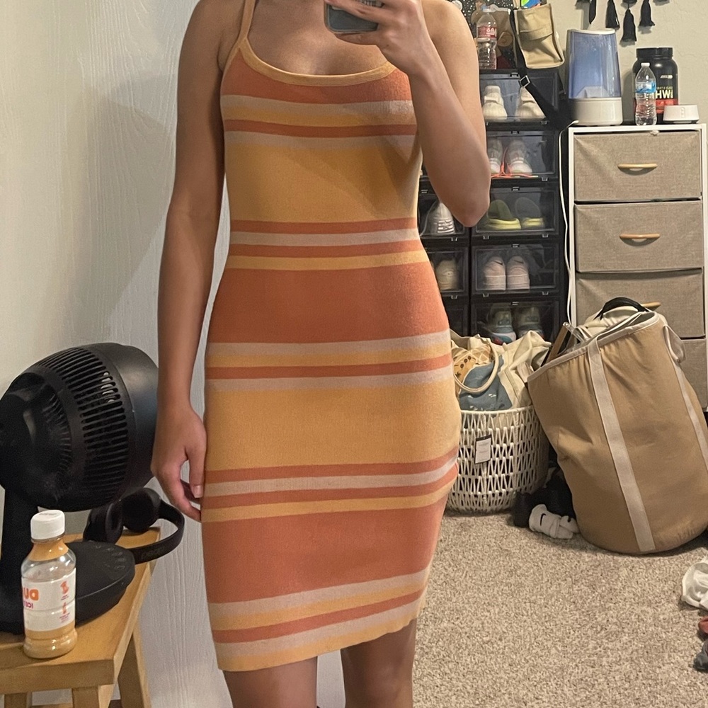Bodycon | orange & pink | Small | Storia